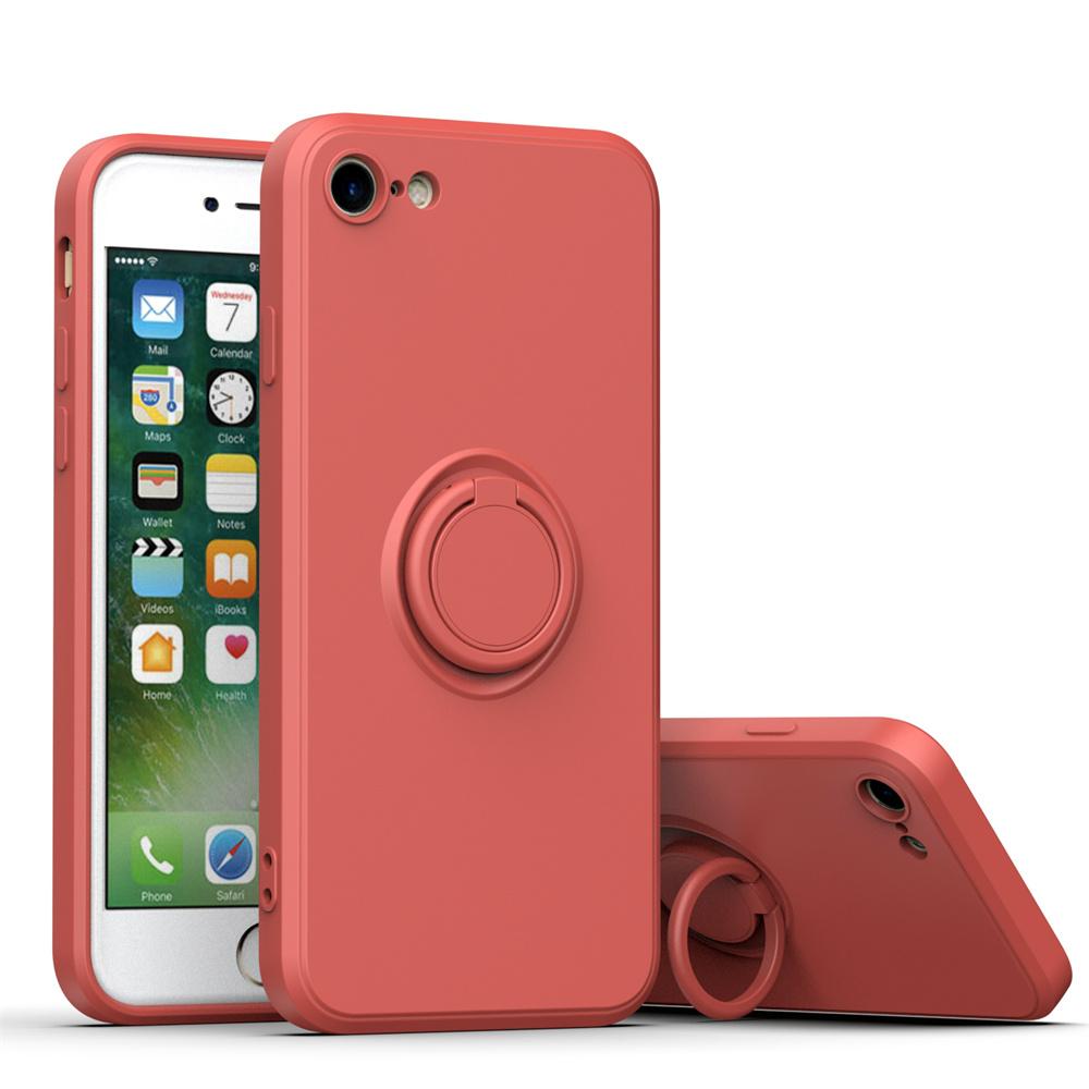 Luxury Liquid Silicone Magnetic Cases For For Iphone 15 14 13 12 11 Pro Max XS XR 6 6s 7 8 Plus SE  Soft Cover With Ring Holder