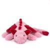 Jucărie de pluș Dragon Inimă Scarlată 50cm Moale de îmbrățișat Roz Roșu