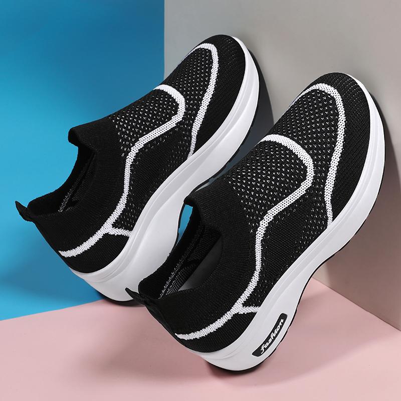 Women's Summer Casual sneaker Thick Sole Boosting Shoes Breathable Soft Comfortable Outdoor Sports Walking Shoes Free Shipping