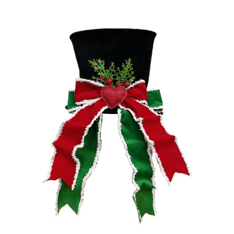 

Foldable Christmas Tree Top With Big Bowknot Embellishments for Indoor and Outdoor Winter Holiday Party Centerpieces 1