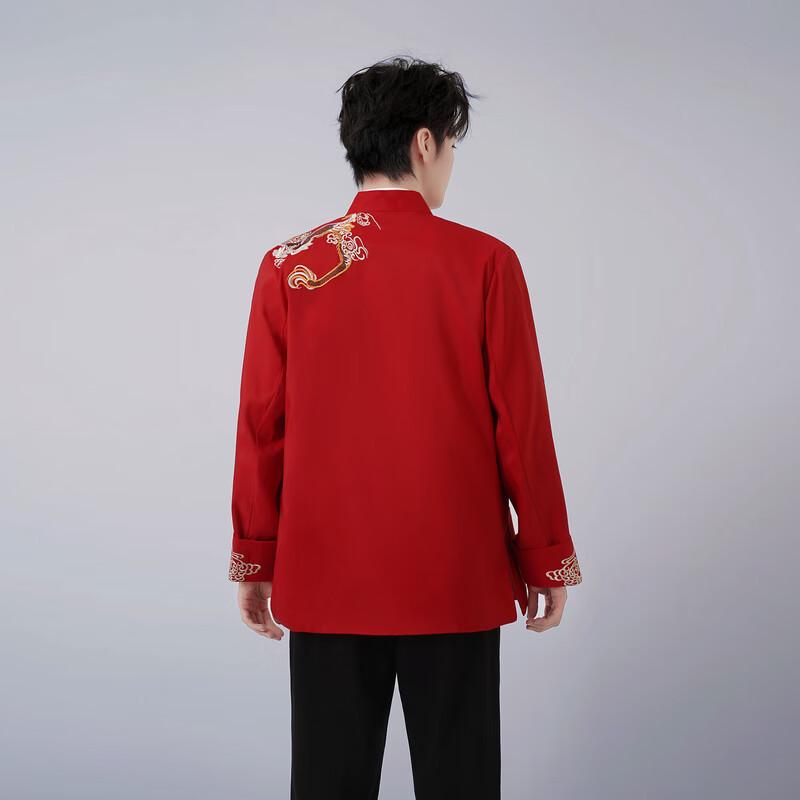 Men's Embroidered Dragon Tang Suit Jacket