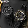 SANDA 6021 LED Dual Display Quartz Wristwatch Mens Digital Clock Military Stopwatch Reloj HombreSport Watch for Men Waterproof