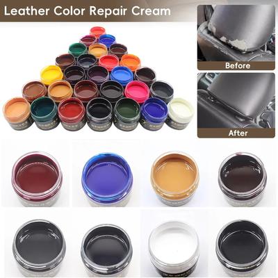50ml Car Care Liquid Leather Repair Kit Auto Complementary Color Paste Car Seat Sofa Scratch Cracks Paint Care Cleaner 12 Colors