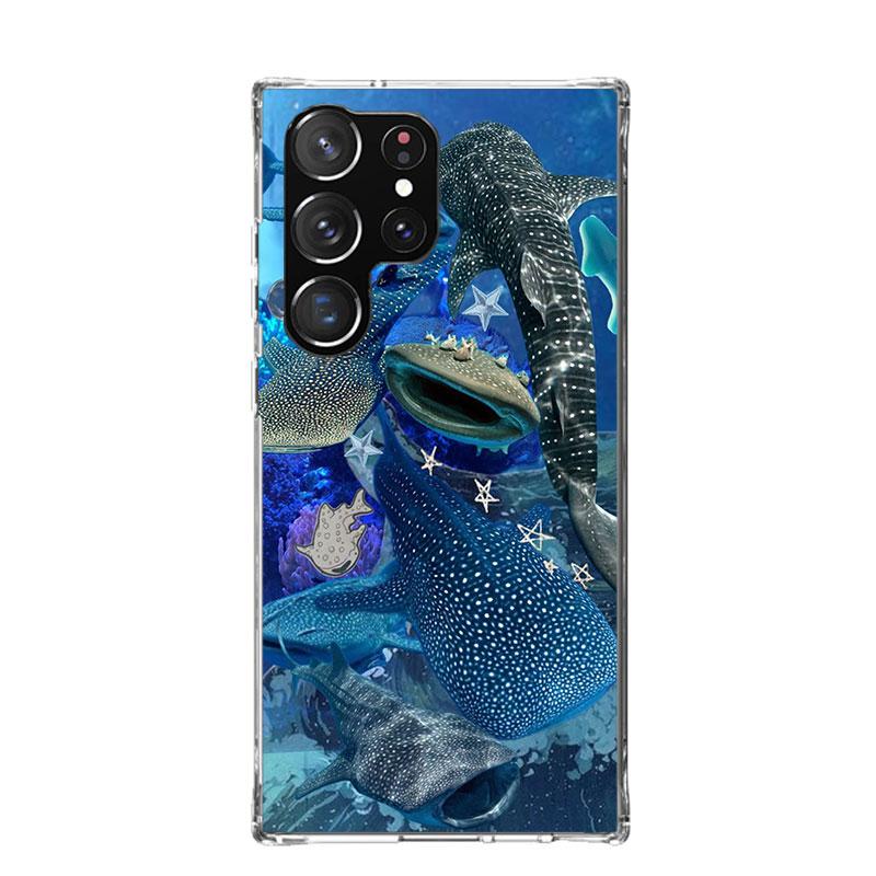 Ocean Whale Shark Phone Case For Samsung Galaxy S26 S25 Edge S24 S23 FE S22 Ultra S21 Plus S20 + Fundas Cover Coque Galaxy S25 S