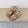 Cowhide Velvet-Lined Women's Winter Mary Janes with Thick Soles