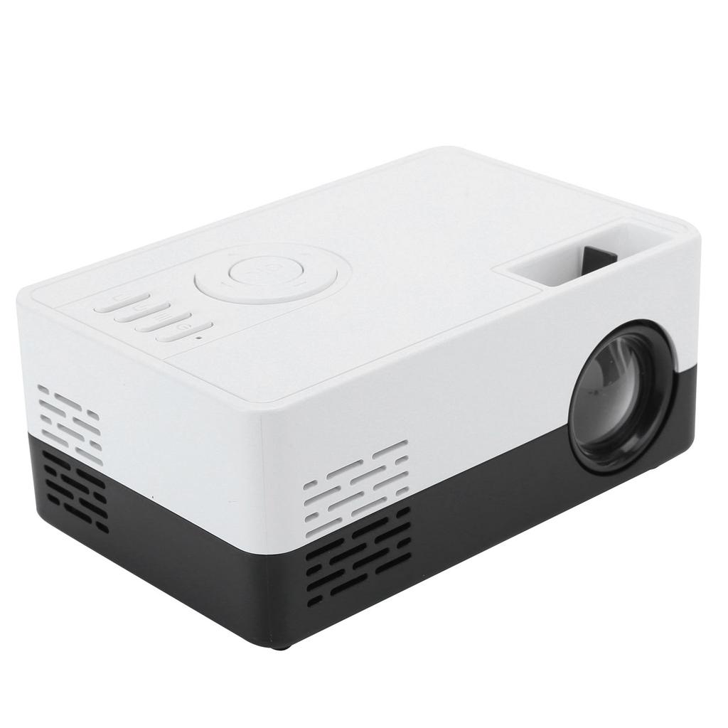 Mini Portable Projector LED Home Theater Video Media Player Projector with Rack 100‑240V Black
