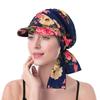 Wide Brim Headscarf Hat With Leopard Print And Floral Pattern Summer Style For Women And Men