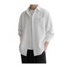 Camicia a Bottoni Waffle da Uomo Yousheng Manica Lunga Casual Vestibilità Larga con Taschino sul Petto Camicia Elegante da Uomo Autunnale