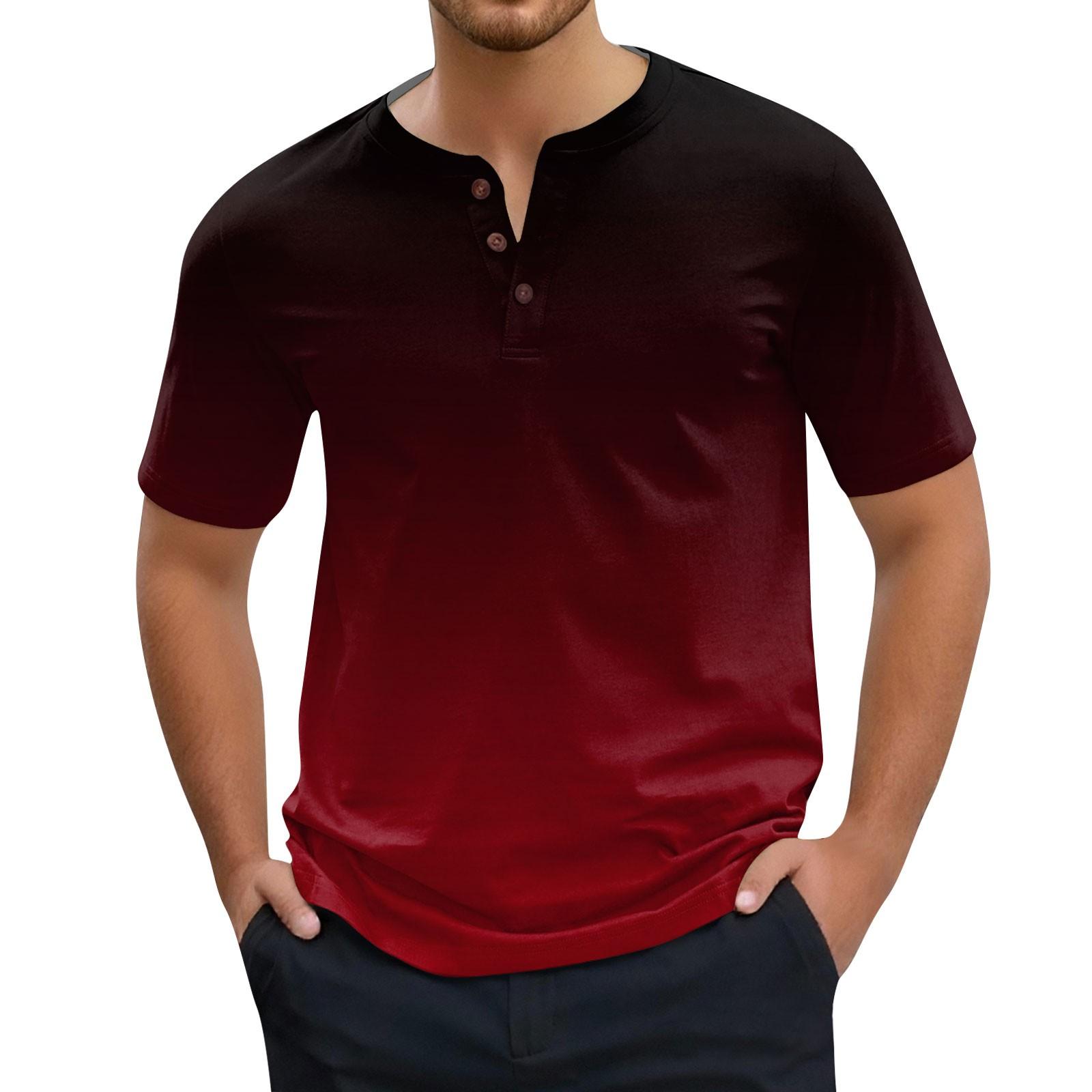 Мужская мода принтованный короткий рукав топы футболка S 1369₽