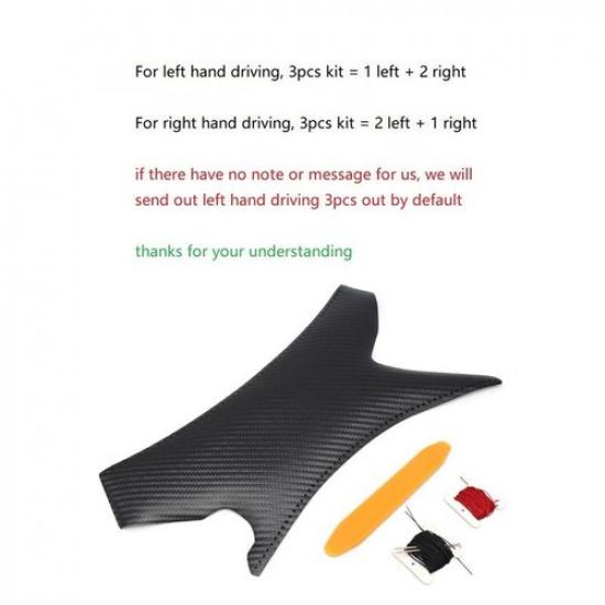 Carbon Texture Sewing Leather Door Handle Pull Cover For BMW 3 Series E90 05-12