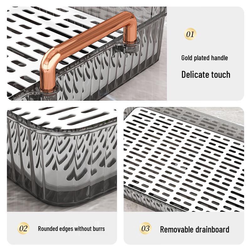 CAIZHI Double-Layer Drainage Tea Tray