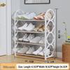 Four-tier Lace Shoe Rack: Space-Saving, Multi-Layer Dustproof Shoe Cabinet for Entryway.