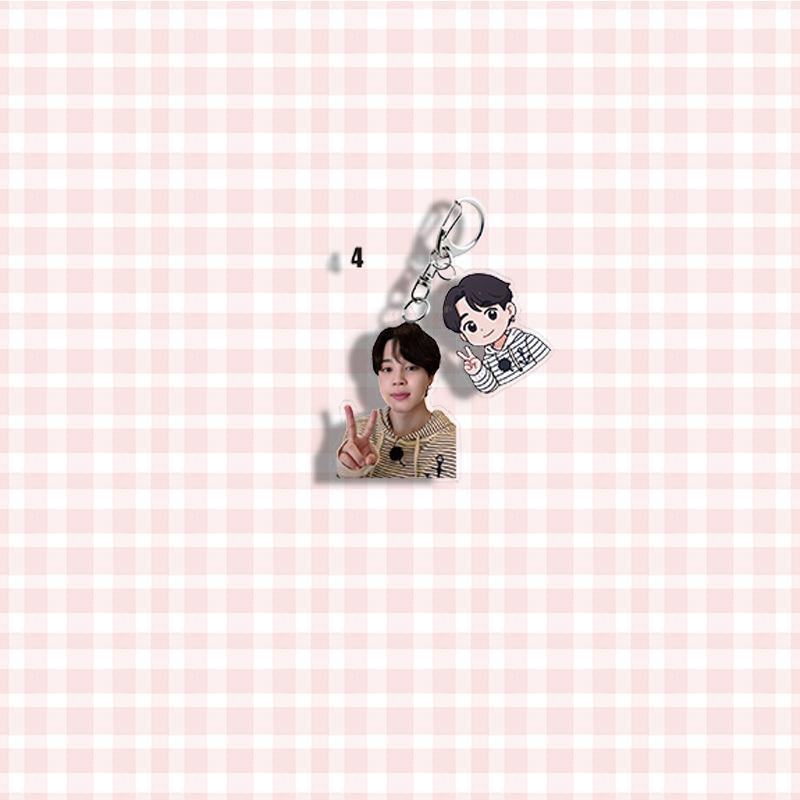 BTS Keychains, Real-life and Cartoon Character Pendants, Clothing Decorations, and Celebrity Merchandise Support Ornaments