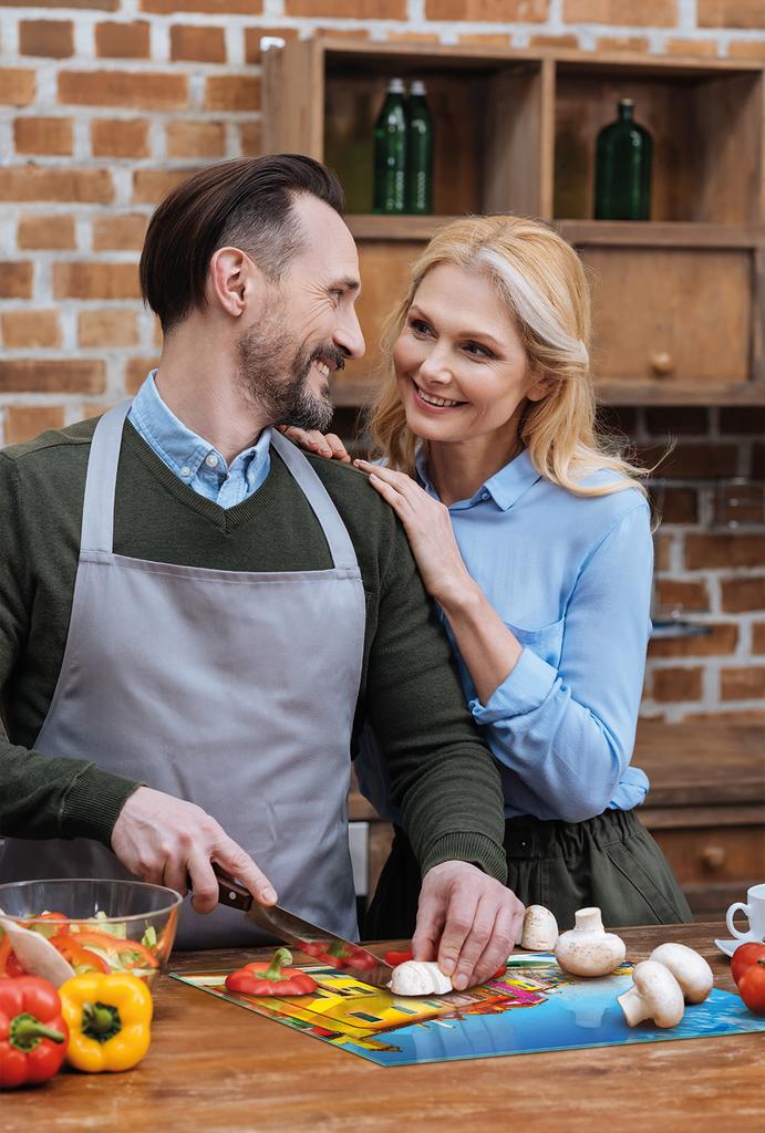 SZKLANA DESKA DO KROEJNIA 30x22 ŁÓDKI