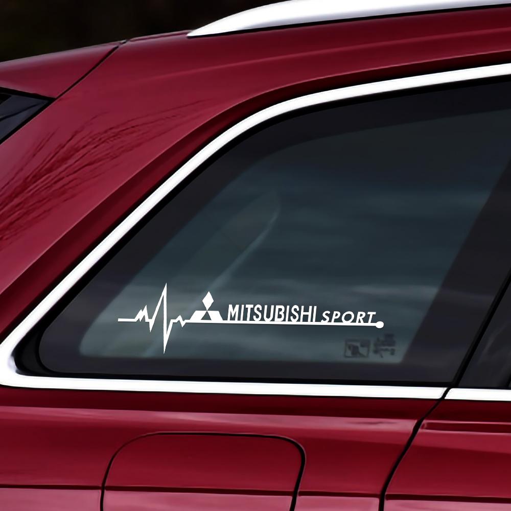 2pcs Car Side Window Stickers Sport Racing Styling Exterior Accessories Vinyl Film Decals For Mitsubishi ASX Lancer Pajero