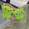 Llaveros de Peluche de Gato Alienígena Verde Colgante Peludo Estilo Mini Galaxia para Parejas Lindo Dibujo Animado Decoración para Bolsos Mochilas Llavero Regalos