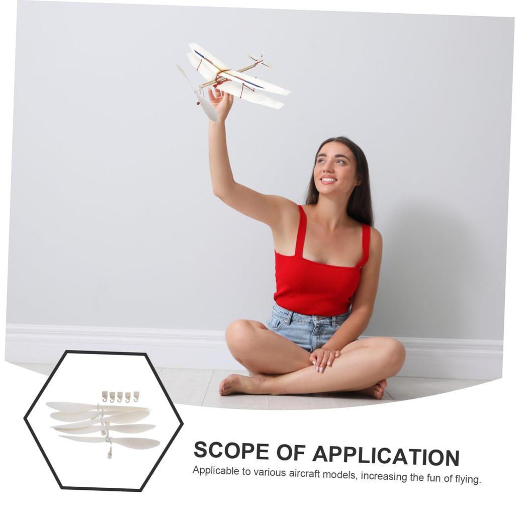 HOMSFOU 5 Pieces Aircraft Model Accessories, Scale Model Propellers, Propeller Blades, Airplane Propellers, Airplane Model Propellers, RC Airplane