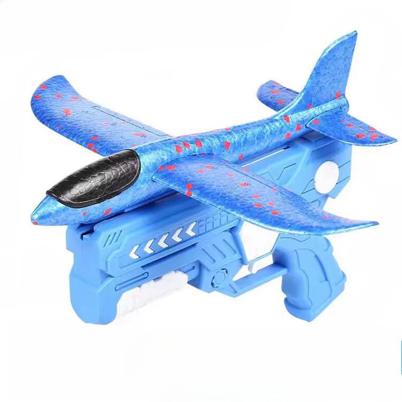 Suit Airplane Launcher Toys, Foam Glider Catapult Airplane Toys, 3 Flight Modes Outdoor Flying Toys for Boys And Girls Birthday Gift