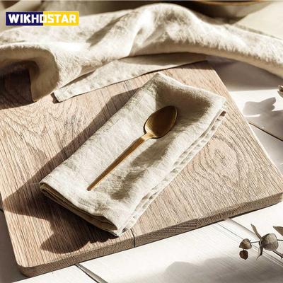 40x40cm 100%Cotton Beige Napkin Napkin Reusable Tea Towel Wedding Party Table Decor Napkin