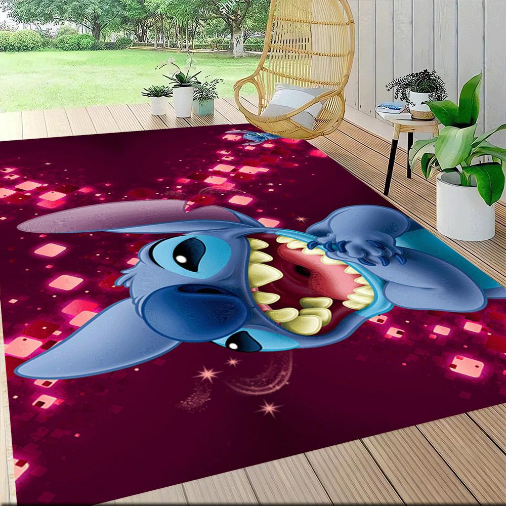 1pc Lilo-and-Stitch-(8)_01 Carpet Area Rug, Bedroom, and Playroom Durable, Stain-Resistant, and Easy To Clean, Living Room