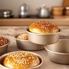 1Pcs  Non-Stick Hamburger Baking Mold Carbon Steel Mini Bread Baking Pan Reusable 4Inch Bread Mold Kitchen Bakeware
