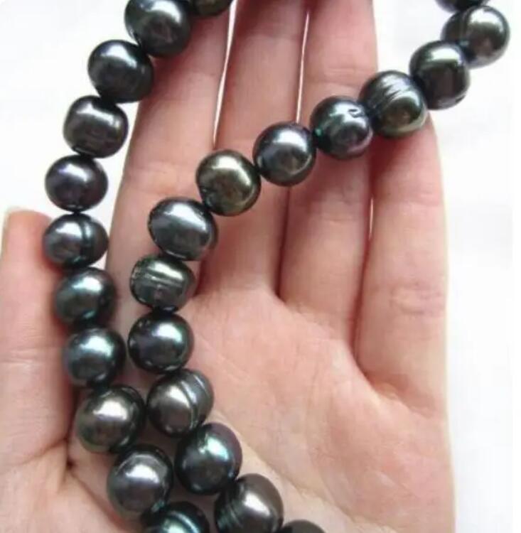 

Ожерелье из черного жемчуга 18 дюймов, 10-11 мм