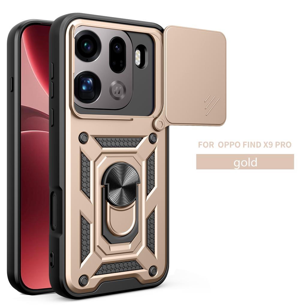 For OPPO Find X9 Case Oppo Find X9 Pro Cover Oppo Find X9p Magnetic Ring Holder Armor Phone Case Slide Camera Protect Back Cover