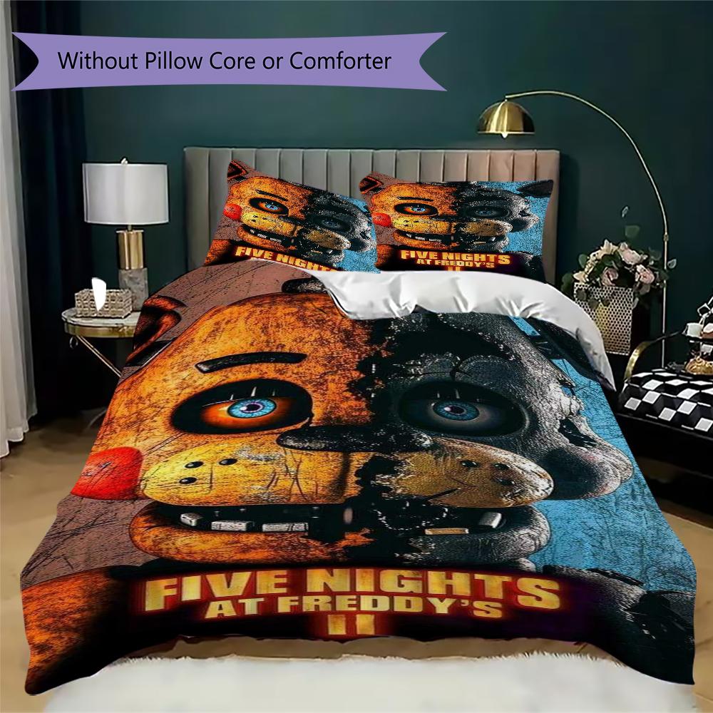 Five Nights Terror Freddy'S Threepiece Set 1 Duvet Cover 2 Pillowcase Without Core Without Core Duvet Cover And Pillowcase
