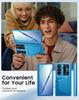 For Samsung Galaxy Z Fold 7 Case with Card Holder RFID Blocking,Built In Slide Lens Cover&Hinge Protection&Screen Protector,Wallet Case-Light Blue