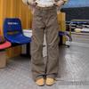 Women's Trendy Retro Straight-Leg Cargo Pants with Multi-Pockets for Spring/Summer 2025