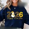 Happy New Year 2026 Cheers Design for T-shirts Digital Download Autumn and Winter Thermal Hoodie Long Sleeve Adult Pullover