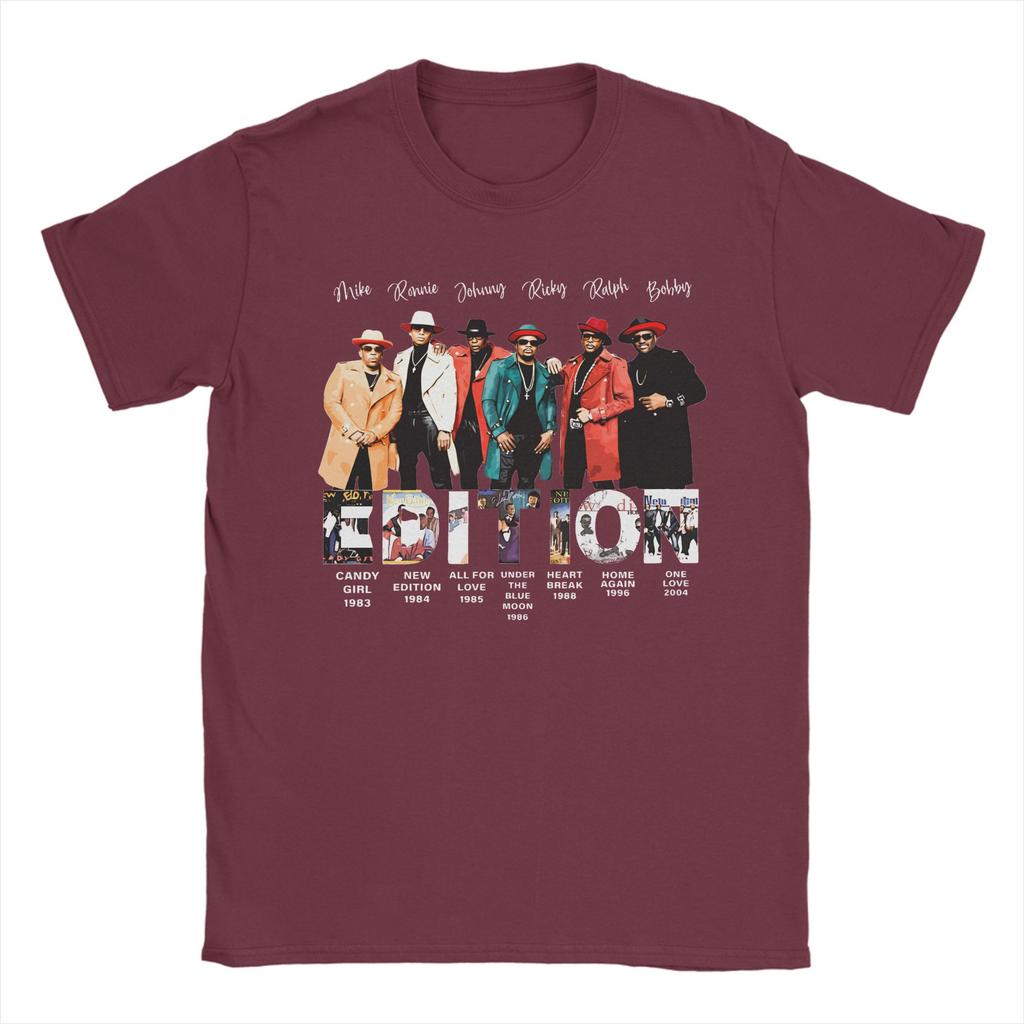 New Edition Way Tour 2026 Vintage RB Concert Graphic Printed T Shirt Men Women  Cotton  Tee Shirt Clothing