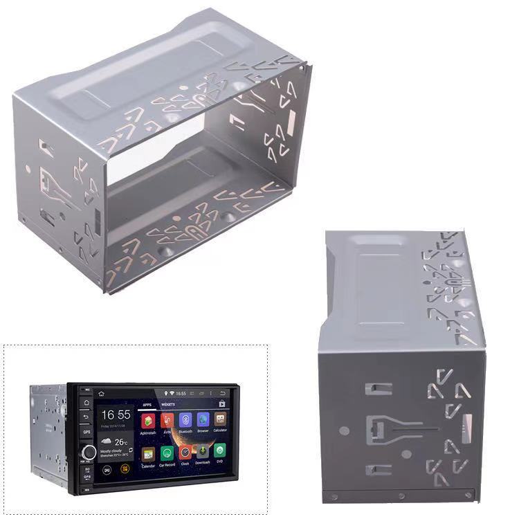 2Din Stereo Radio Cage Frame Unit Universal DVD Player Box Fascia Panel Plate Case Audio Dash Mounting Frame Kit Accessories