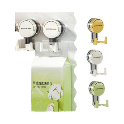 Self-adhesive Suction Cup Double Head Hooks Multifunctional Removable Keys Clothes Hooks No-Drilling Wall Mounted