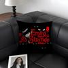 E-Emily The S-Strange Cushion Cover Natural Linen Organic Fabric Double-Sided Printing Sofa Home Decor Gift Pillow Case