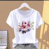 90s Y2k Women's Printed Sports Fashion Casual Explosive Short Sleeved T-shirt Pattern T-shirt Women's Clothing T-shirt
