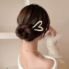 Korean New Hairpin Hair Sticks Heart Geometric Metal Trendy Metal Hair Accessories Headwear Hairstyle for Women Girls Jewelry