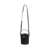 Tory Burch T Monogram All Over Print Drawstring Jacquard With Genuine Leather Trim Bucket Bag Women Handbags Black 152130-001