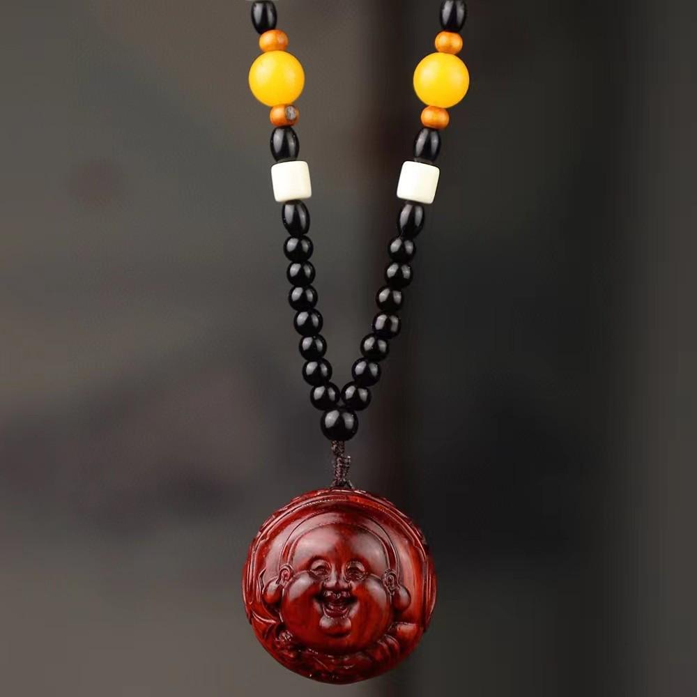 Sandalwood Pixiu Handheld Carved Pendant Ornament - Douyin Craft Gift