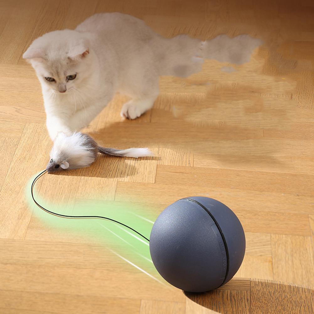 Interactive Cat Toys Automatic Rolling Cat Toy Power Ball Mice Cat Toy