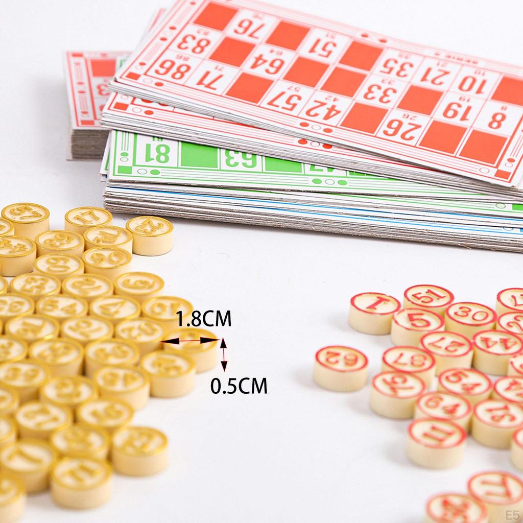 Klassisches Bingo-Set aus Holz - Spaßiges und lehrreiches Familienspiel