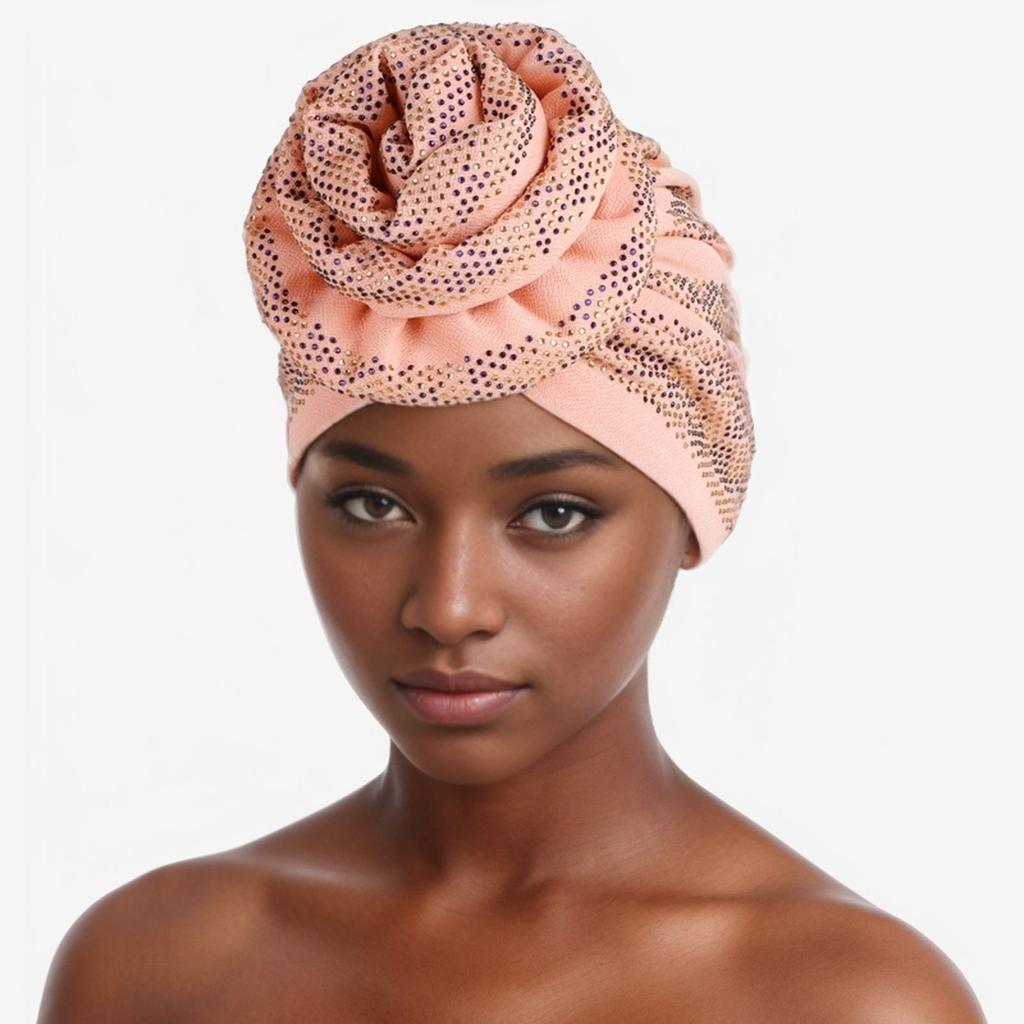 Full Diamonds Donut Turban Caps for Women