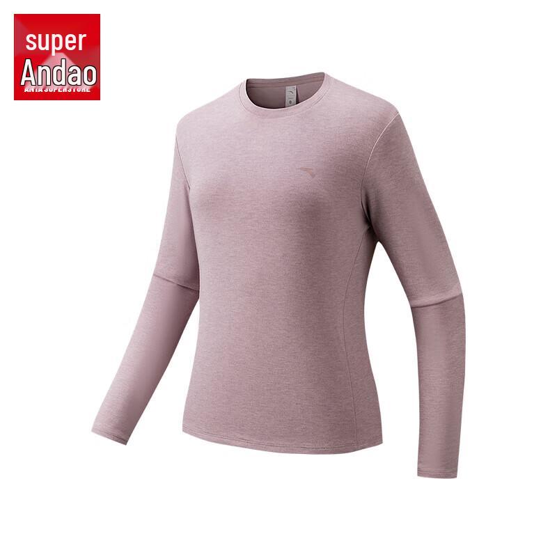 Anta Women's Fleece-Lined Wool Blend Long-Sleeve T-Shirt
