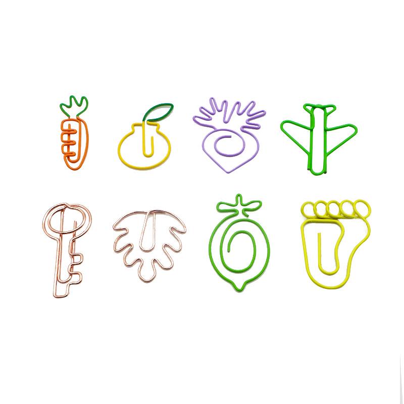 Creative Blue Metal Paper Clips: Versatile Shapes for Office and Bookmarks