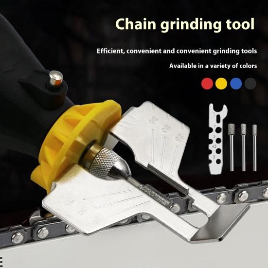 Zubehör für Kettensägenschärfer, verstellbar, einfach zu verwendendes Kettensägen-Schärf-Aufsatz-Set, Heim- und Gartengeräte