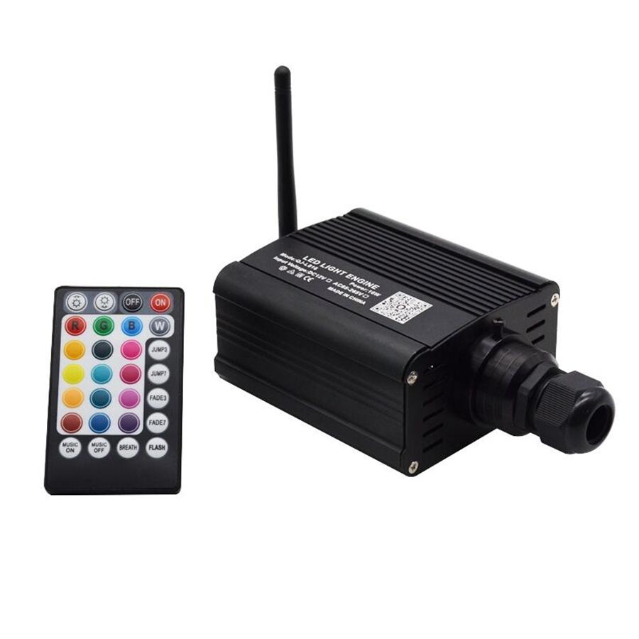16W RGBW  Bluetooth APP RF Sound Control Fiber Optic Star Ceiling Meteor Light Kit
