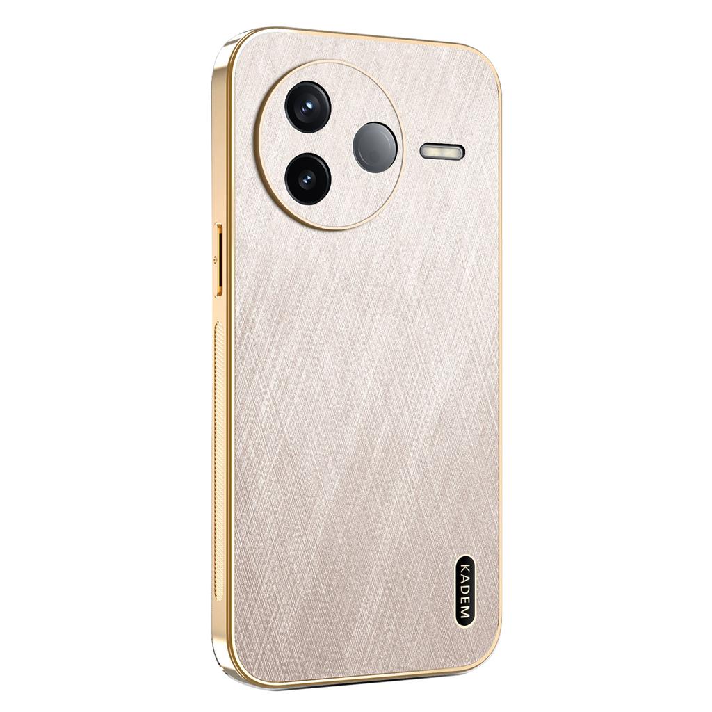 KADEM For Xiaomi Poco F7 Pro 5G/Redmi K80 5G Case Electroplating Silk Texture PU+TPU Phone Back Cover