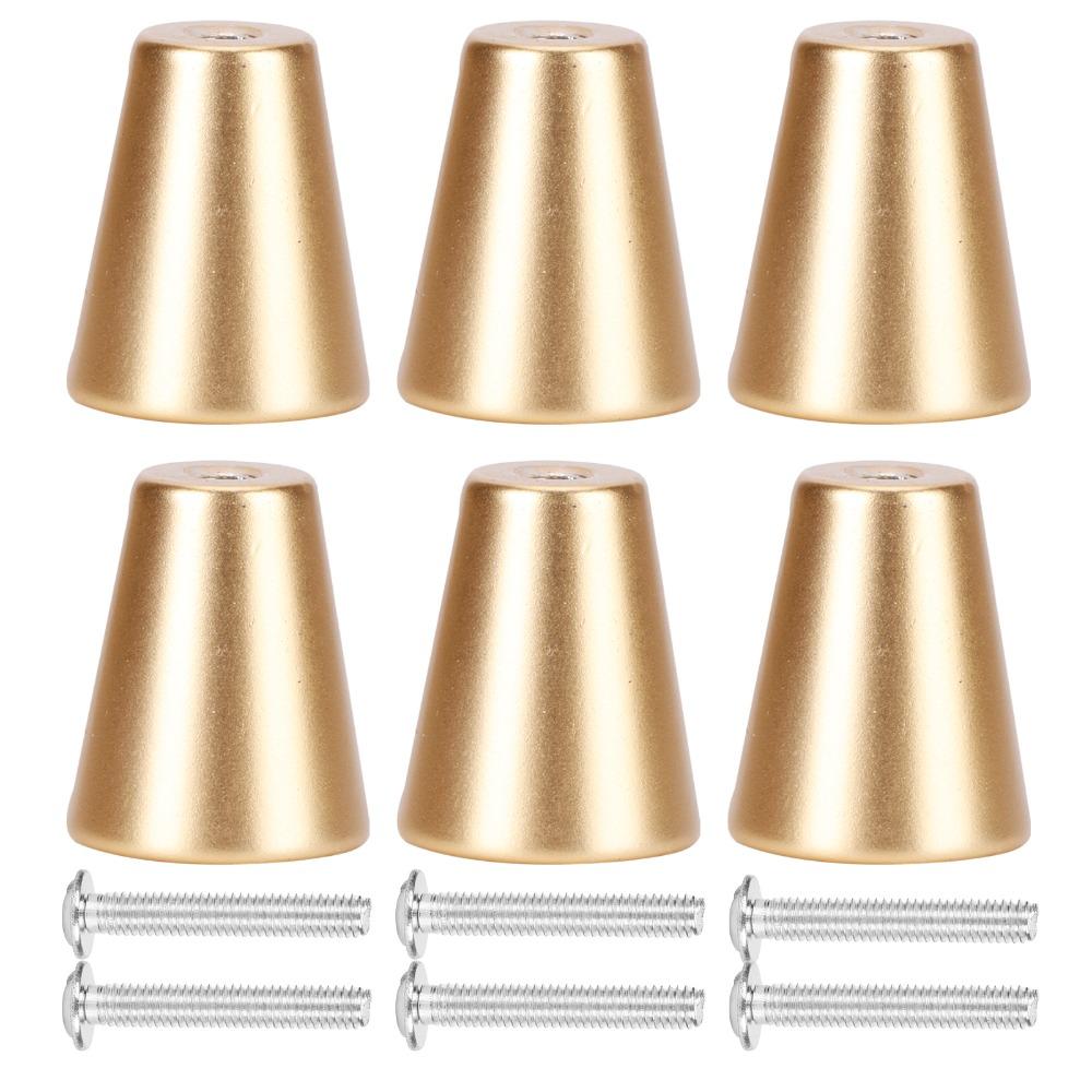 6pcs Cone Shape Cabinet Handles Aluminum Door Handles Modern Drawer Pulls  Cupboards