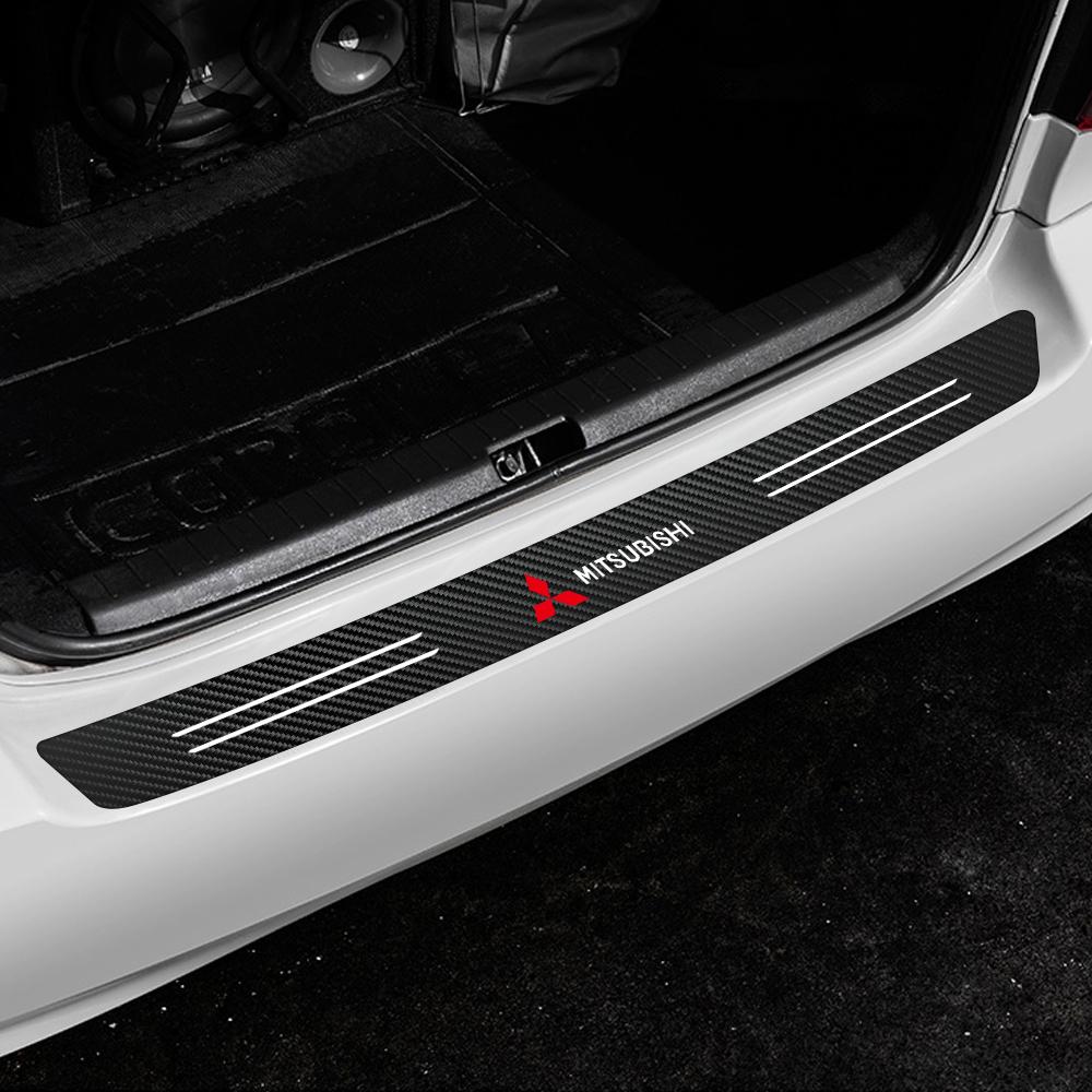 Car Trunk Door Threshold Stickers Protection Film Decals Accessories For Mitsubishi 9 Ralliart X ASX L200 Colt Outlander Pajero MA8