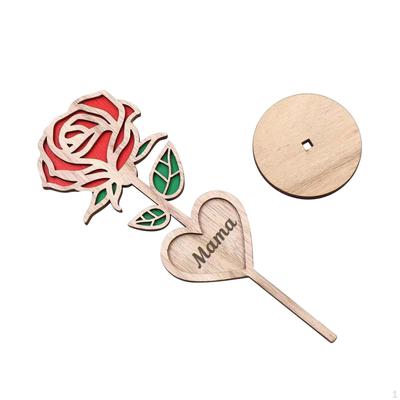 Lavoretti per la Festa della Mamma, Lavoretto Rosa, Regalo Ricordo per la Mamma Lavoretto in Legno per Nome Fiore